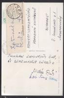 1966 A Vidám Fiúk fúvószenekar tagjainak aláírása képeslapon