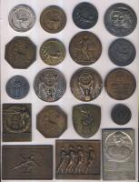 Több mint 30db emlékérem tétel a II. világháború előtti időszakból, szép darabokkal T:vegyes