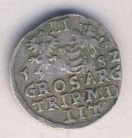 Lengyelország (Litvaniae) 1582. 3Gr "Stephan Bathory" Ag T:2