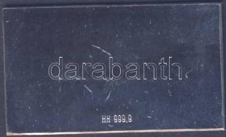 USA DN "Első ember a Holdon" bélyeget formázó Ag emlékérem T:1