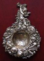 Antik ezüstözött teaszűrő 69 gr