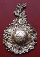Antik ezüstözött teaszűrő 69 gr