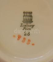 Zsolnay jelzéssel ellátott virágokkal díszített sorszámozott porcelán váza/ Zsolnay numbered chinawa...