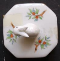 Herendi jelzéssel ellátott apró gyümölcsökkel díszített porcelán kis ékszeres doboz / Herendi chinaw...