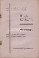 1913 Az Első Soproni Családi Betegsegélyező Pénztár alapszabályai; Nyugatmagyarországi Petőfi könyvnyomda Rt. Sopron / Statuten der Ersten Soproner Familien-Krankenkassa; Westung. Petőfi-Druckerei AG.