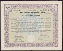 1939. Állami nyereménykölcsön államadóssági kötvénye 50P-ről
