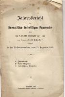 1912 Brassói önkéntes tűzoltók jelentése; Schneider és Feminger testvérek nyomda / Jahresbericht des Kronstädter Freiwilligen Feuerwehr; Buchdruckerei Brüder Schneider u. Feminger