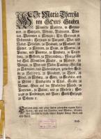 1760 Mária Terézia államkölcsön rendelete  3lapos (szakadás) / Staatsdarlehen-Verordnung von Maria-Teheresia 3 Blätter (Riss)