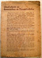 1938 Lloyd-utazás az Amazonhoz és Nyugatindiába reklám  fotókkal, hajójegy árakkal