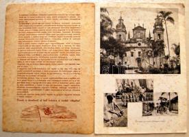 1938 Lloyd-utazás az Amazonhoz és Nyugatindiába reklám  fotókkal, hajójegy árakkal