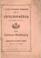 1909 A Szentléleki Takarékpénztár Rt. zárszámadása németül és magyarul; Schodisch Lajos nyomdája Felsőeőr / Schlussrechnung der Szentléleker Sparkassa-Aktiengesellschaft auf deutsch u. ungarisch; Schodisch Lajos Druckerei Felsőeőr