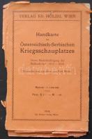 1914 Tauril-Atlas: Az Osztrák-Magyar Monarchia autóstérképe - a Balkáni félsziget (sérült kötés)