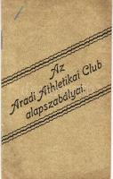 1900 Az Aradi Athlétikai Club alapszabályai; Budapesti gyorssajtónyomda Arad / Grundregeln des Athletiker-Clubs von Arad; Budapester Schnellpresse-Druckerei, Arad