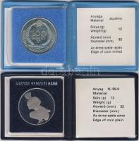 1981. 100Ft "FAO" + 1983. 100Ft "Czóbel Béla" T:BU Eredeti tokban, tanúsítvánnya...