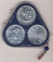 1977. 200Ft Ag 3klf db "Festők II. Mányoki, Rippl-Rónai, Csontváry" sor T:BU eredeti plombált MNB tokban!