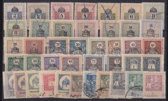 59 db régi okmánybélyeg 2 berakólapon