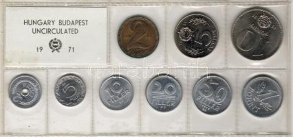 1971 Forint-fillér soreredeti műanyag kiszerelésben 2f-10Ft T:BU