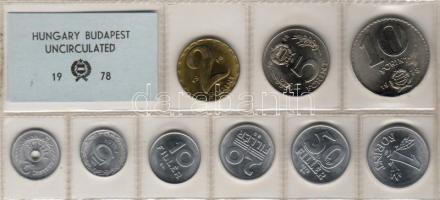 1978 Forint-fillér soreredeti műanyag kiszerelésben 2f-10Ft T:BU