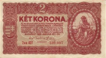 1912. 2K T:I- + 1920. 2K (2x) közte "*" és különböző méretű sorszámozással T:I-,III