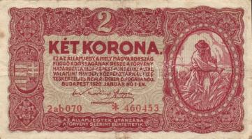 1912. 2K T:I- + 1920. 2K (2x) közte "*" és különböző méretű sorszámozással T:I-,III