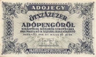 1946. 500.000AP (2x) + 1.000.000AP (2x) +  10.000.000AP közte anyag, szín, vízjel eltérések! T:I-,II...