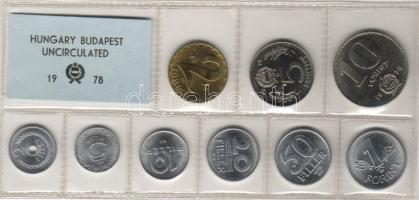 1978 Forint-fillér soreredeti műanyag kiszerelésben 2f-10Ft T:BU