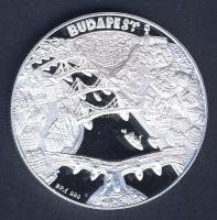 DN "Budapest nevezetességei-Halászbástya" Ag emlékérem 31,104g (1oz) T:PP