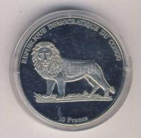 Kongó 2002. 10Fr "1886-Benz" Ag T:PP