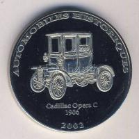 Kongó 2002. 10Fr "1906-Cadillac" Ag T:PP