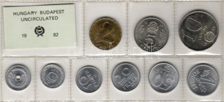 1982 Forint-fillér soreredeti műanyag kiszerelésben 2f-10Ft T:BU