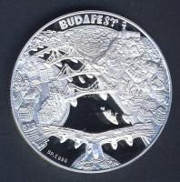 DN "Budapest nevezetességei-Hősök tere" Ag emlékérem 31,104g (1oz) T:PP