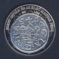 DN "A magyar nemzet pénzérméi - Szent István és az első magyar pénz" Ag emlékérem 10g T:PP...