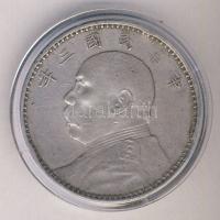 Kína 1914. 1$/1Y Ag "Yüan Shihkai" T:2- ph.