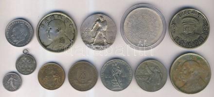 Vegyes kis érme és medál tétel, közte 4db kínai érme hamisítványa! T:vegyes