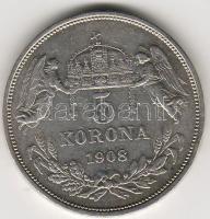 1908 5K ezüst T:3+