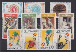 11 klf bélyeg teljes sorokban, 11 diff. stamps in complete sets, 11 verschiedene Marken in ganzen Sätzen