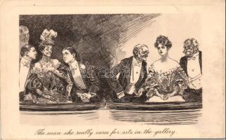 The man she really cares for sits in the gallery s: C. D. Gibson