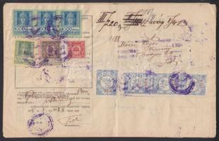 6 db marhalevél a 20-as évekből Karcag városi okmánybélyegekkel