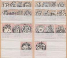 1881 I. vízjel okmánybélyeg sor 24 db klf értéke
