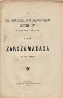 1900 A Szombathelyi Izr. hitközségi jótékonysági egylet zárszámadása; Bertalanffy József nyomdája / Schluss-rechnung des Mildtätigenvereins des Isr. Glaubensgemeindes in Szombathely; Druckerei von József Bertalanffy