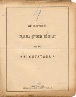 1898 Az ipolysági Izraelita Jótékony Nőegylet kimutatása; Neumann Jakab nyomdája / Nachweis des Isr. Mildtätigen- Frauenvereins in Ipolyság; Druckerei von Jakab Neumann