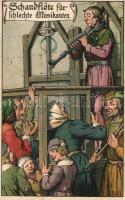 Punishment for bad musicians litho s: Ad. J.