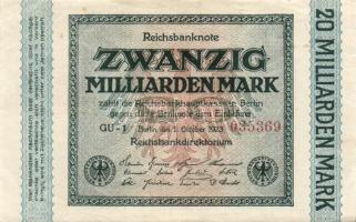 Németország/Weimari Köztársaság 1923. 20.000.000.000M (3x) T:II,III+