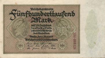 Németország/Weimari Köztársaság 1923. 500.000M (2x) T:II,III+