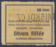 Miskolc 1916. 50f "MISKOLCZ" perforációval, lepecsételéssel T:I