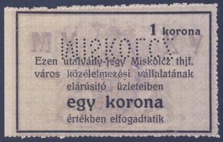 Miskolc 1916. 1K "MISKOLCZ" perforációval, lepecsételéssel T:I