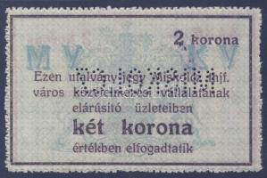 Miskolc 1916. 2K "MISKOLCZ" perforációval, lepecsételéssel T:I
