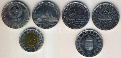 2002. 100Ft "Kossuth" + 2004-2007. 50Ft 5db klf emlékverete T:2