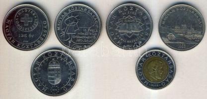 2002. 100Ft "Kossuth" + 2004-2007. 50Ft 5db klf emlékverete T:2