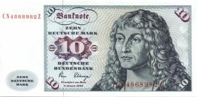 Németország/NSZK 1980. 10M (2x) közeli sorszámúak T:I